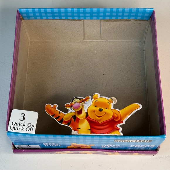 Kids Winnie the Pooh Size 3 Smartfit White Blue Velcro Sneakers Vintage 90s - Picture 14 of 15